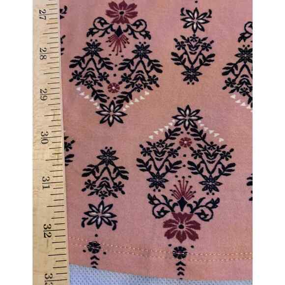 Pink Rose Tunic Trapeze Dress Small Women Dark Pink Floral Bell Sleeves Y2KStyle - Picture 12 of 13